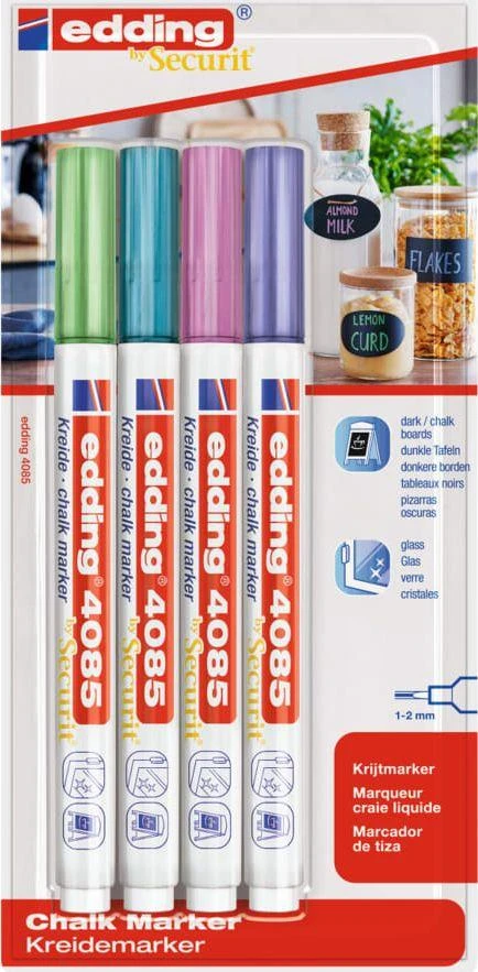 Edding adding Kratiniai Žymekliai, 4 vnt, spalvinga, 4085