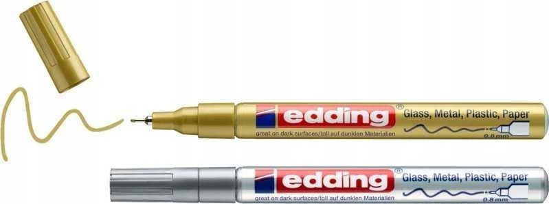 Edding Glossy Oil Marker e-780 EDDING, 0,8 mm, 2 vnt., lizdinė plokštelė, įvairios spalvos