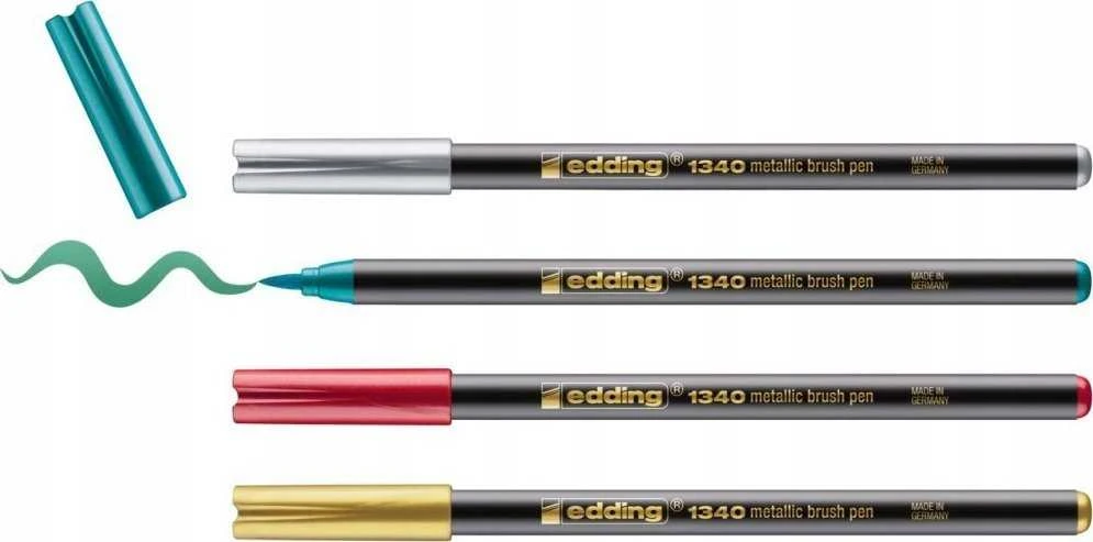 Edding Metalinis žymeklis su teptuko antgaliu e-1340 EDDING, 4 vnt.