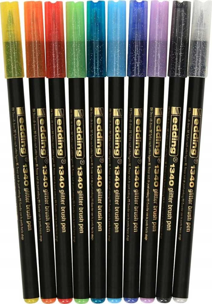 Edding teptuko galiuko žymeklis EDDING e-1340, 1-6 mm, 10 vnt., blizgučių spalvų mišinys