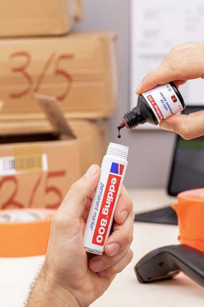 Edding Tusz do mark.perm.30ml raudona T25/002 EDING