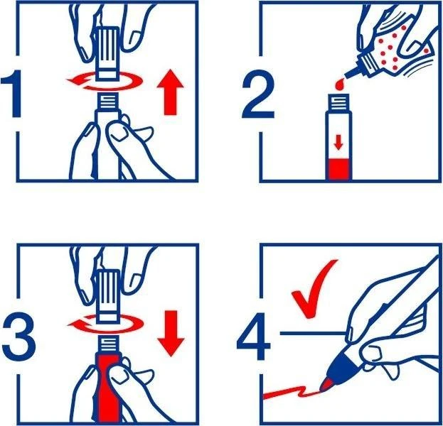 Edding rašalas permanentiniams žymekliams, 100 ml, mėlyna Edding T100/003/N