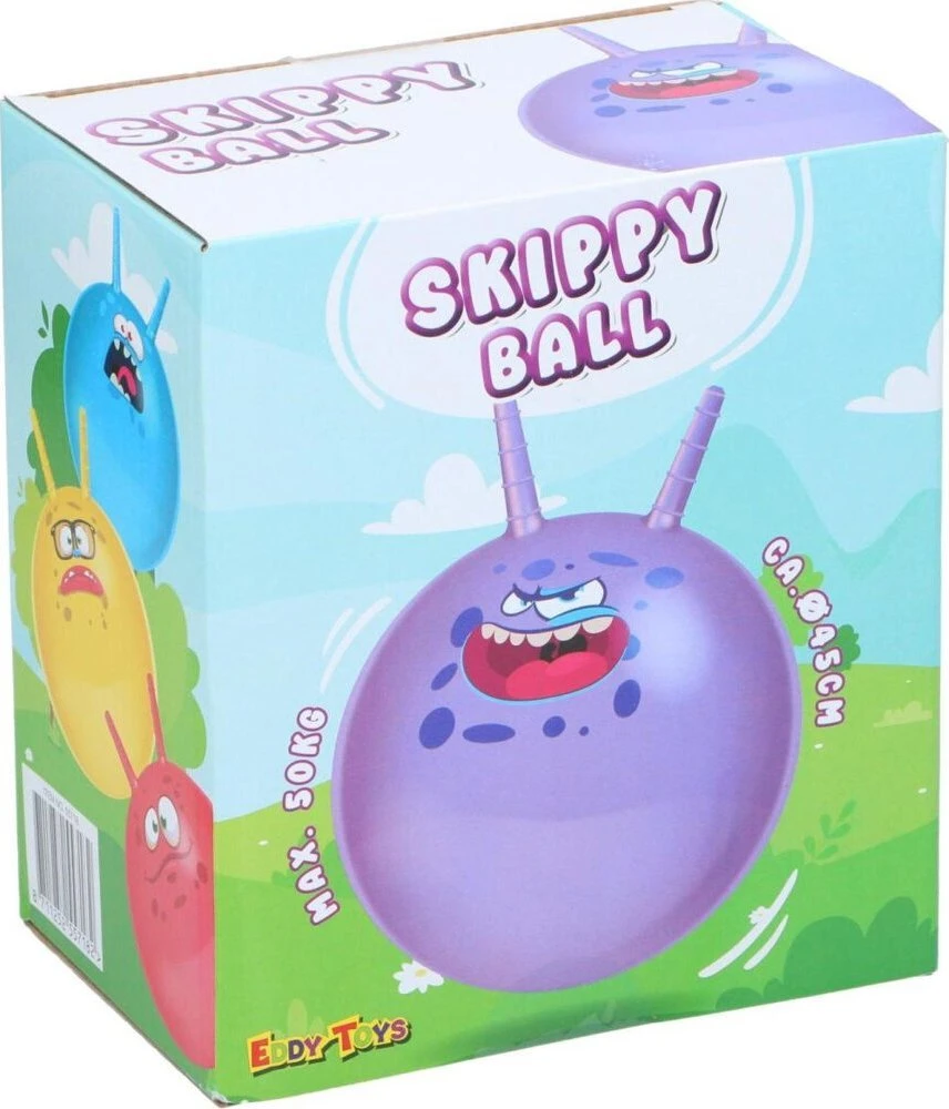 Eddy Toys Violetinis šokinėjimo kamuolys su rankenomis 45 cm