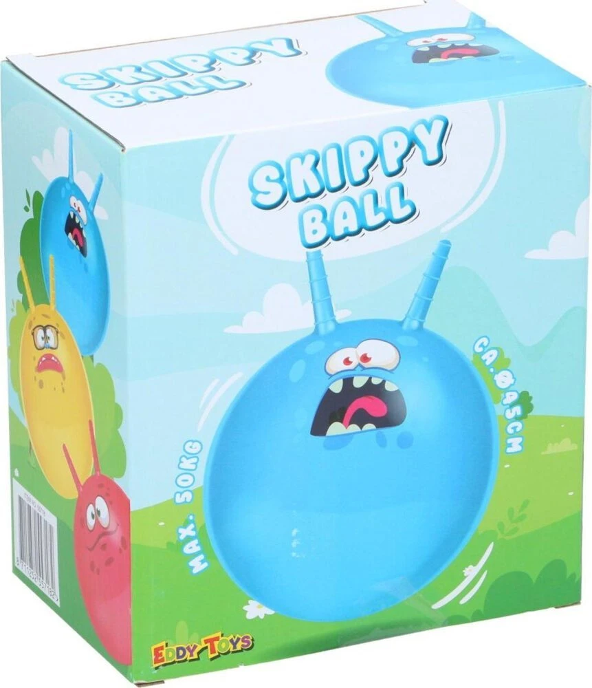 Eddy Toys Mėlynas šokinėjimo kamuolys su rankenomis 45cm
