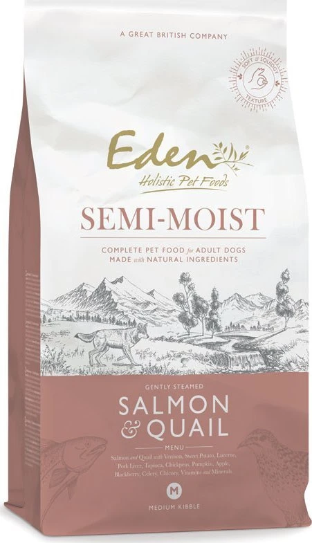EDEN Semi-Moist lašiša & Quail - semi-moist dog food - 2kg