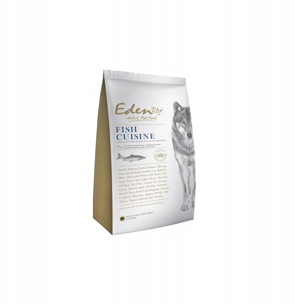 EDEN 80/20 žuvis Cuisine Medium & Large – sausas Maistas šunims – 2kg