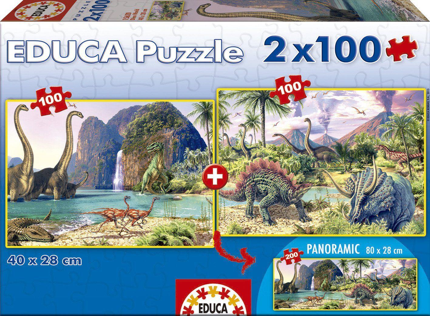 Dėlionė Educa 2x100 dinozaurai – 15620