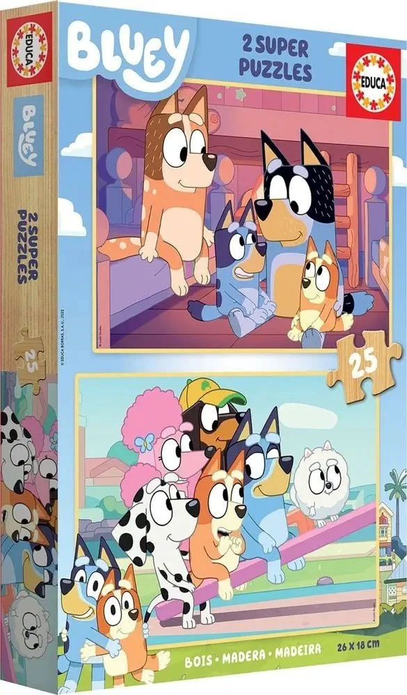 Educa 2 dėlionės (puzzle) 2x25 Mėlynas 3-6metų