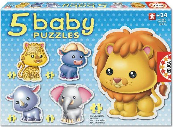Pirmoji dėlionė EDUCA Baby Laukiniai gyvūnai 14197