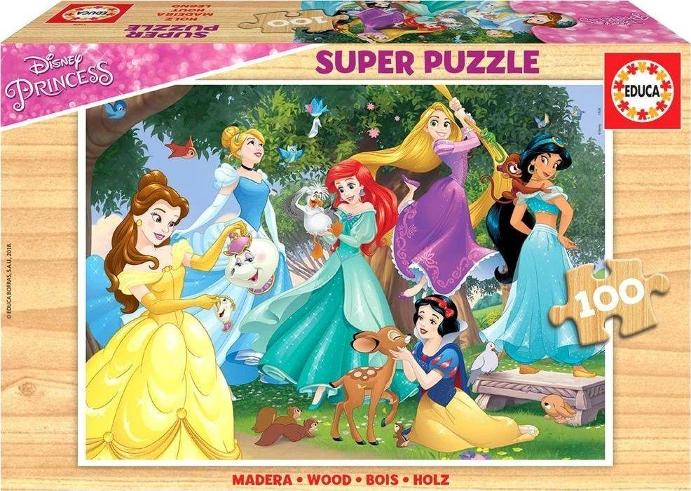 Dėlionė Educa - 100 vnt., Disney princesės (80-17628)