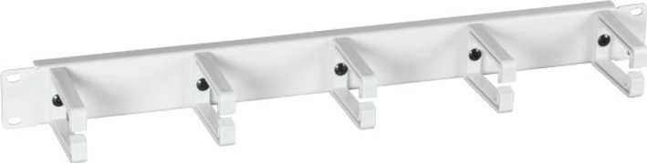 Efb Elektronik EFB 48,26 cm 19 colių 1HE kabelių valdymo skydelis su 5 laikikliais, plastikinis RAL7035 rutulys, 70 mm ilgio laikiklis