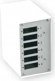 Efb Elektronik EFB 53705.3v2b Priekinis skydelis DIN bėgelio paskirstymo dėžutei 53705.1v3, 6x SC Simp/LC Dupl