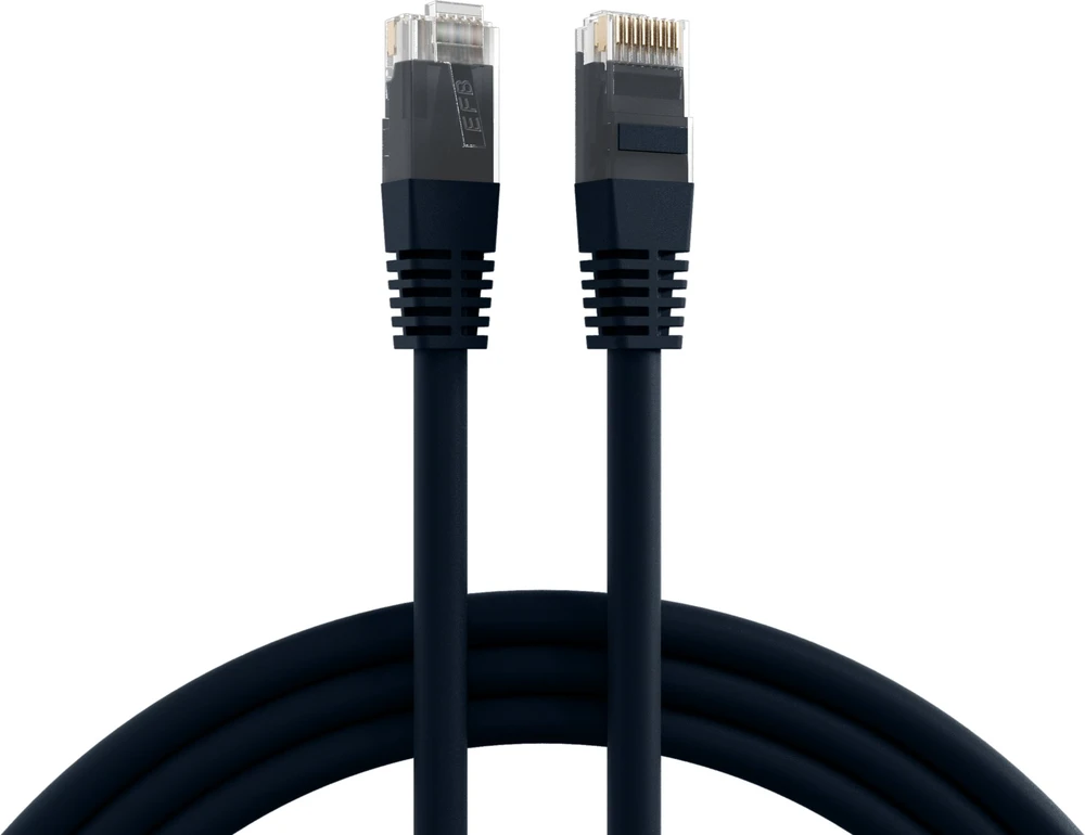EFB Elektronik K8100SW.20, 20 m, Cat6, U/UTP (UTP), RJ-45, RJ-45, Juodas