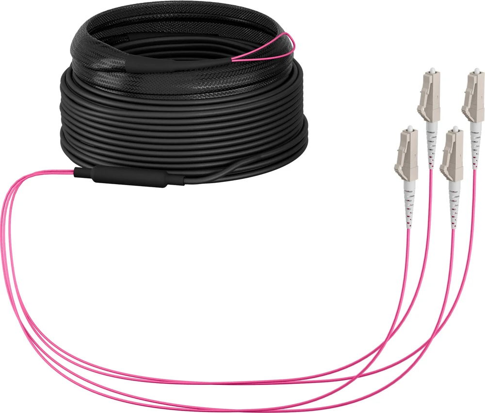 Efb Elektronik EFB Kabelis światłowodowy OM4 U-DQ(ZN)BH 30 m Kremas, Juodas, Purpurowy (O8303S30OM4)