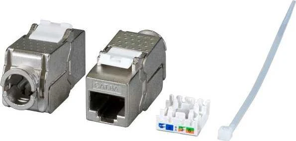 Efb Elektronik EFB EFB Keystone Cat6A/RJ45/10GE Slim, Metall, Werkzeugfrei