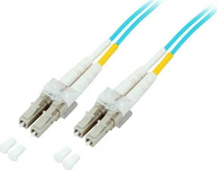 Efb Elektronik EFB EFB LWL Kabelis Duplex Jumper LC-LC 50/125 OM3 10 Meter LSZH Halogenfrei aqua 2.0mm geprueft mit Messprotokoll