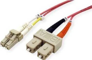 Efb Elektronik EFB EFB LWL Kabelis Duplex Jumper LC-SC 50/125 OM4 3 Meter LSZH Halogenfrei erika violett 2.0mm geprueft mit Messprotokoll