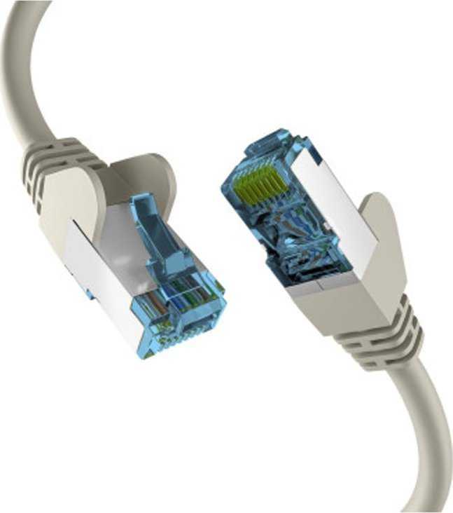 Efb Elektronik EFB EFB Netzwerkkabel CAT6a S/FTP PIMF mit CAT7 Rohkabel 10 Gigabit Ethernet Kupfer 20m grau