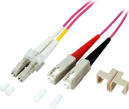 Efb Elektronik EFB šviesolaidinis jungiamasis laidas LC-SC 50/125 OM4 LSZH dvipusis daugiamodis 2 m, skersmuo 2 mm