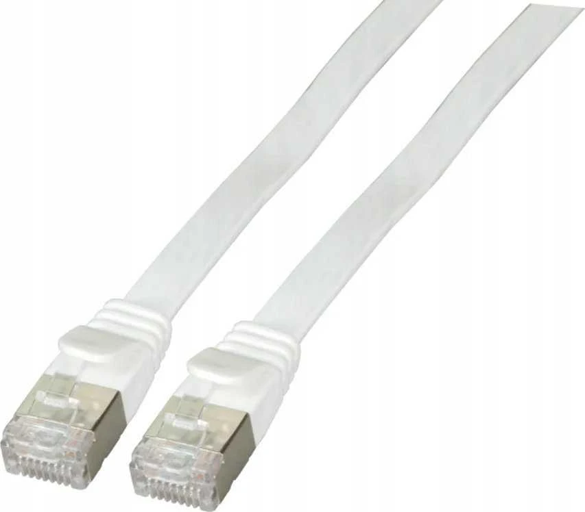 Efb Elektronik EFB EFB RJ45 Flachpatchkabel U/FTP, Cat.6A, PVC, 1m, baltas