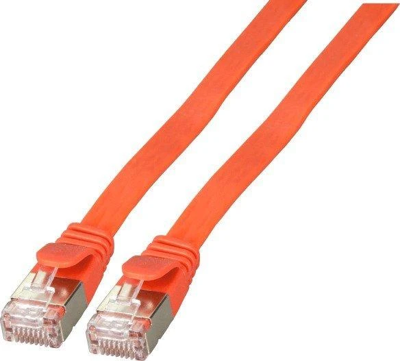 Efb Elektronik EFB EFB RJ45 Flachpatchkabel U/FTP, Cat.6A, PVC, 0,5m, raudona