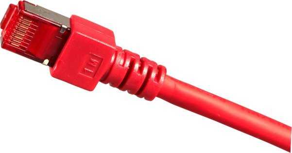 Efb Elektronik EFB EFB RJ45 jungiamasis kabelis S/FTP Cat.6 LSZH 0,15 m RAUDONAS grynas varis Patentuotas ilgio įspaudas ant apsaugos nuo lenkimo movos
