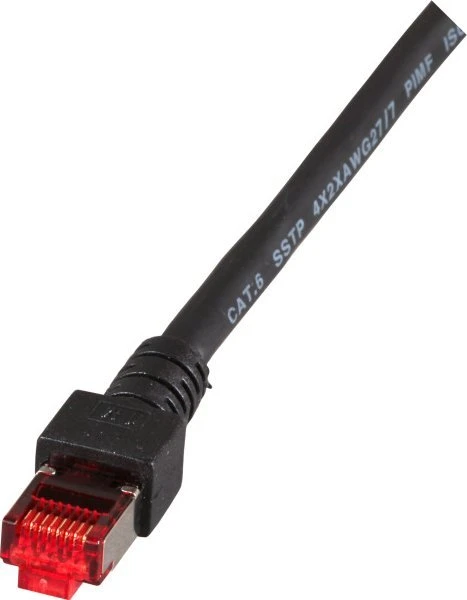 Efb Elektronik EFB EFB RJ45 patch kabelis S/FTP Cat.6 LSZH 0,15 m Juodas grynas varis patentuotas ilgio įspaudas ant lenkimo reljefo