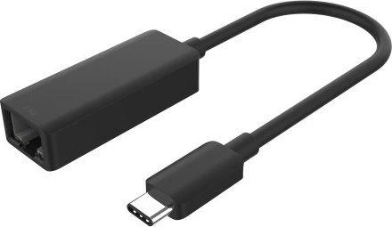 Juodas USB-C į RJ45 tinklo adapteris