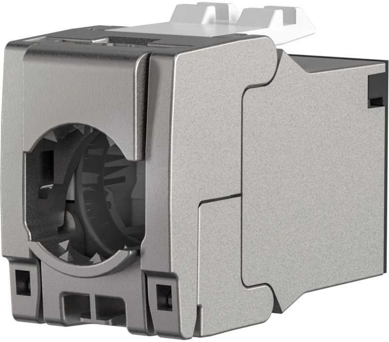 EFB modulis Keystone RJ45 Cat6a STP, plonas, trumpo korpuso, metalinis