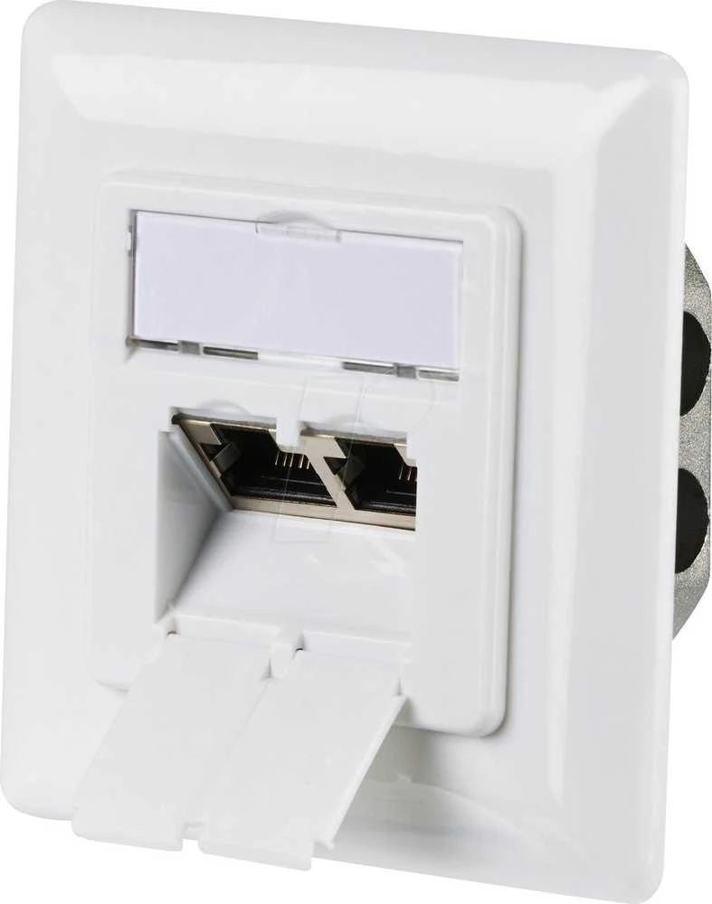Efb Elektronik M-Cab CAT6A SOCKET FLUSH-MOUNTED RJ45/LSA+ CONNECT Baltas 2-FOLD