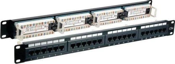 Efb Elektronik EFB Patch panelė 1U 24x RJ45 Kat. 6 UTP (37585.1)