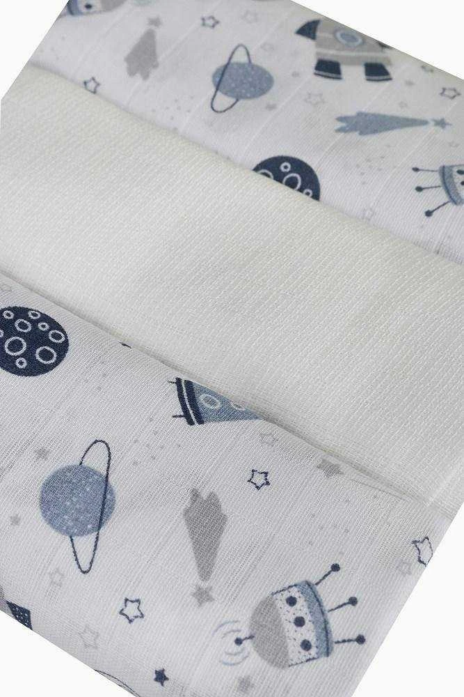 Rankšluostis Sauskelnės kūdikiams muslino 3 pak 70x80 Matex