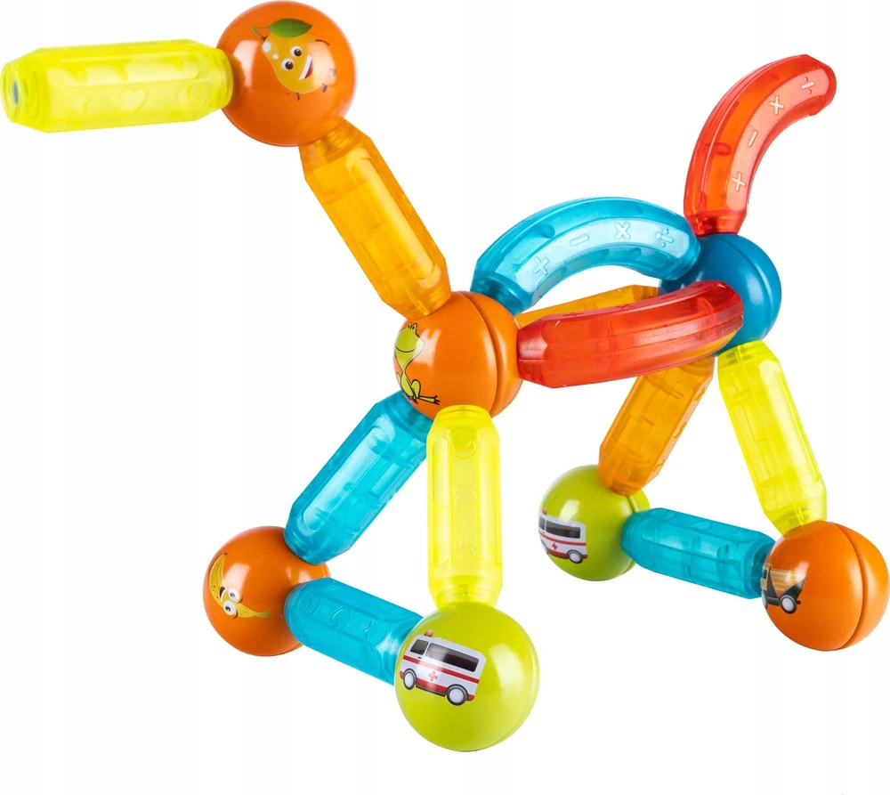 Egaleco L73H Kaladėlės MAGNETYCZNE ŚWIECĄCE FLUO 52SZT