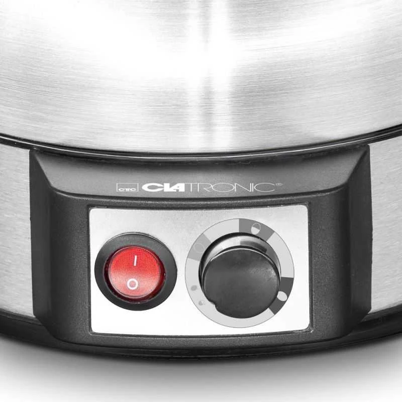 Clatronic EK 3321 kiaušinių viryklė (Juoda/Nerūdijančio plieno)