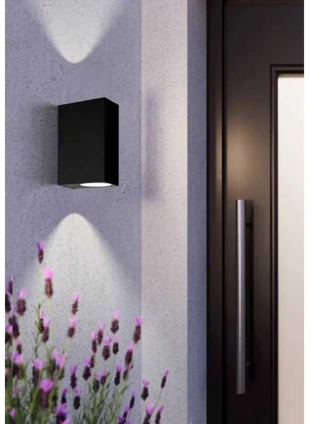 Sieninis šviestuvas Kinkiet EGLO EGLO SCOGLIERA-E square outdoor wall light - Juodas
