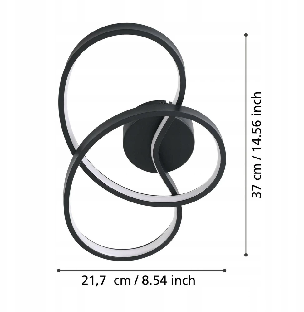 Sieninis šviestuvas EGLO WALL LED LIGHT GIANELLA 900949 Juodas