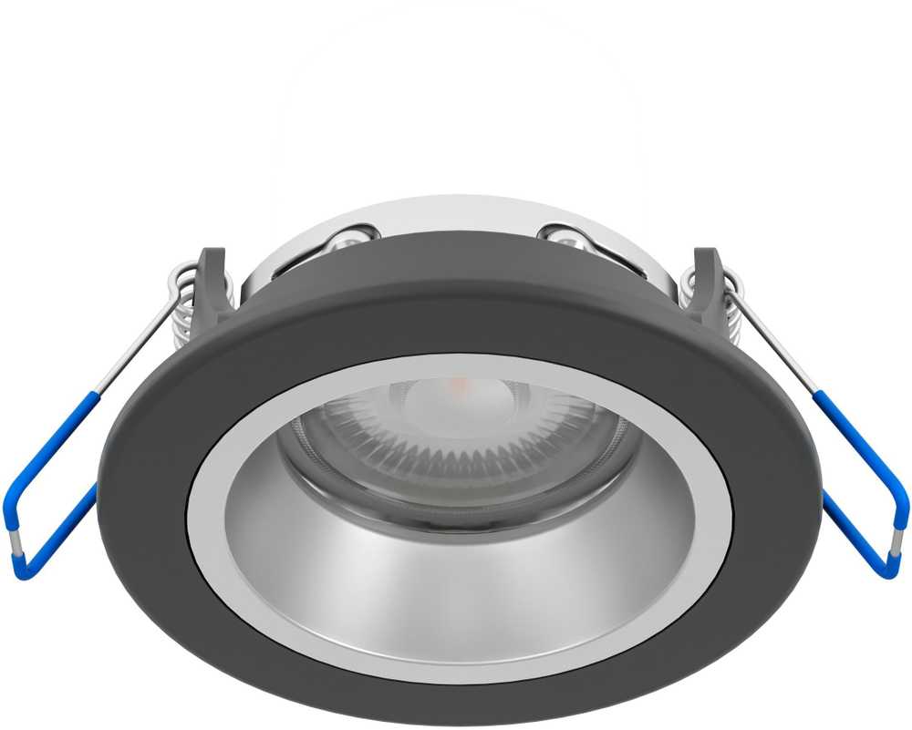 EGLO CONNECT-Z YEBRA-Z išmanusis įleidžiamas prožektorius – juodas ir sidabrinis, RGB + reguliuojamo baltumo, suderinamas su „Zigbee“, „Matter“ ir „Thread“