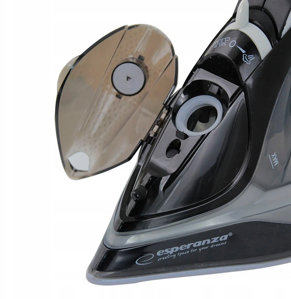 Esperanza EHI011 Garų lygintuvas Ceramic soleplate Pilkas, Juodas 2600 W