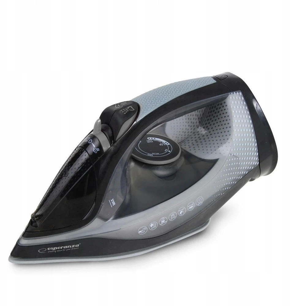 Esperanza EHI011 Garų lygintuvas Ceramic soleplate Pilkas, Juodas 2600 W