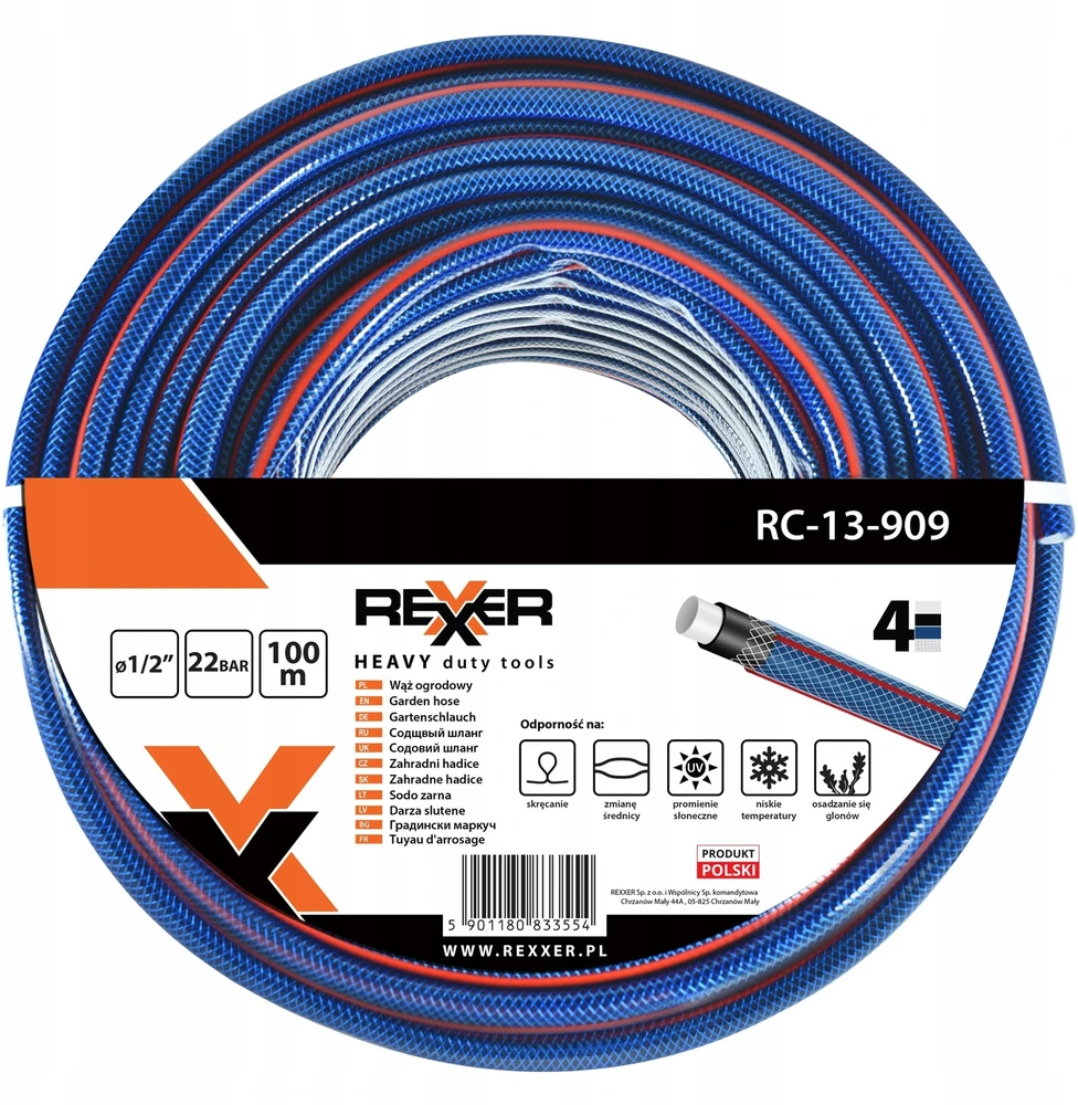Ehrle Laistymo žarna Rexxer RC-13-909; 100 m; 1/2''