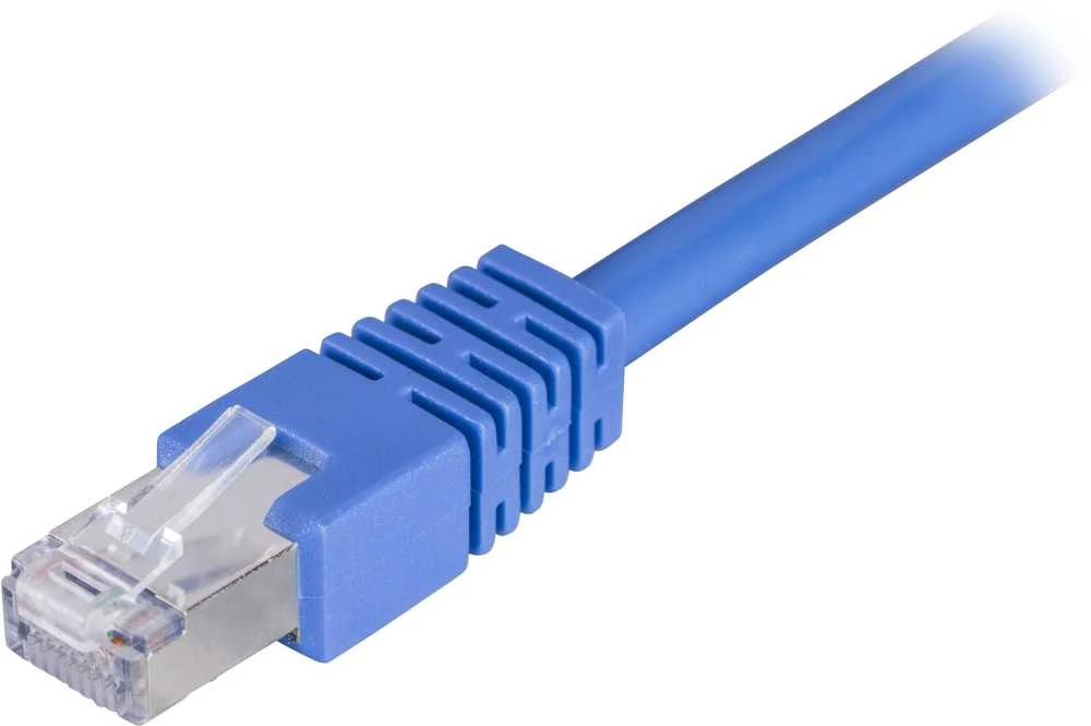 DELTACO F / UTP Cat6 patch kabelis, 0.5m, 250MHz, Delta-certified, LSZH, juodas / STP-60S