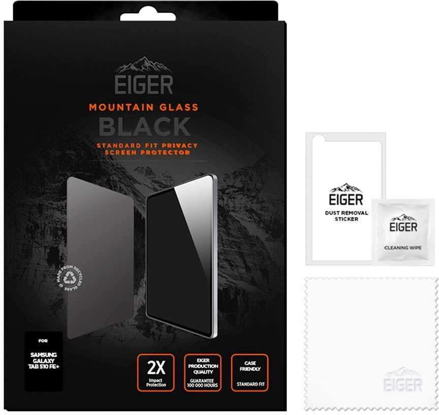 Eiger SP Mountain Juodas Privacy Galaxy Tab S10 FE+