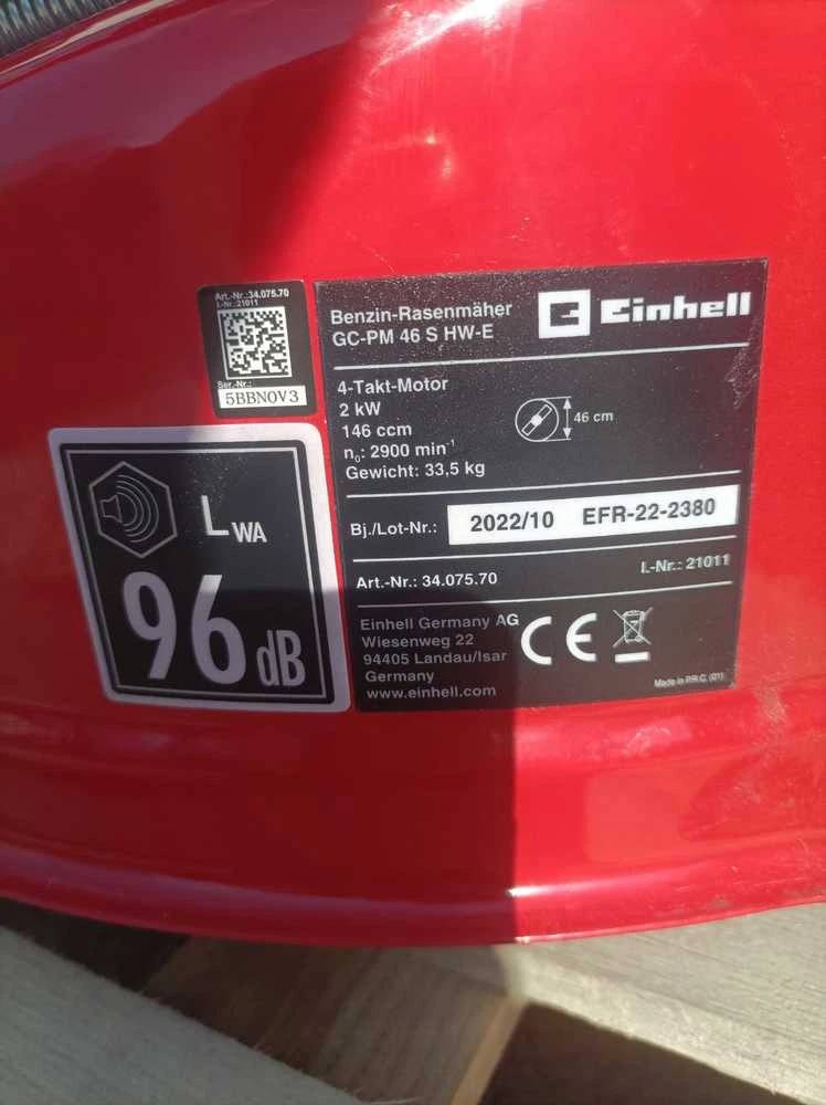 Vejapjovė Einhell GC-PM 46 S HW-E; benzininė savaeigė
