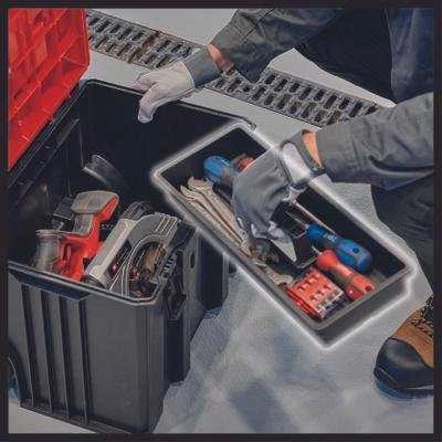 E-Case L EINHELL įrankių dėžė ant ratų