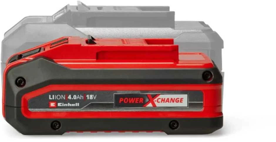 Einhell 18V 4.0Ah Li-Ion akumuliatorius, šoninis vaizdas