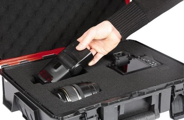 Einhell Einhell sistemos dėklas E-Case SF įsk. tinklelio putplastis, įrankių dėžė (juodas/raudona, su tinklelio putplasčio įdėklu)
