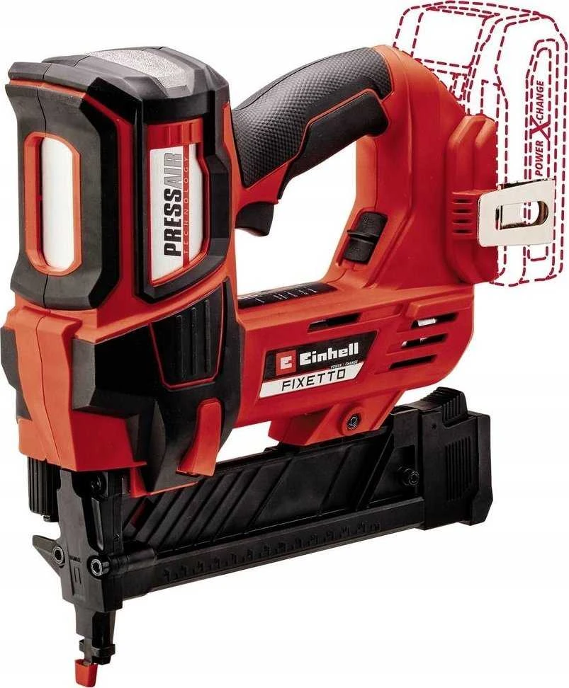 Akumuliatorinis kabių pistoletas Einhell FIXETTO 18/38 S Solo; 18 V (be akumuliatoriaus ir pakrovėjo)