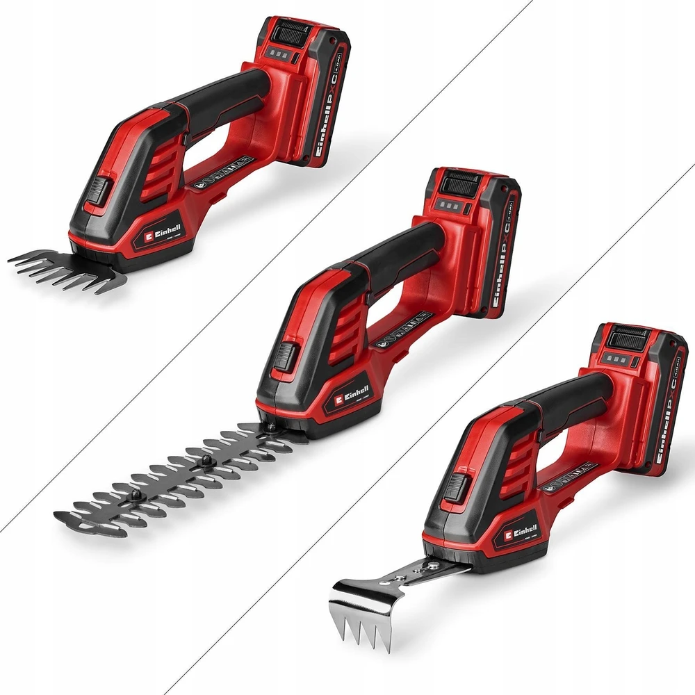 EINHELL akumuliatorinės žolės žirklės GE-CG 18/100 Li 3in1-SOLO