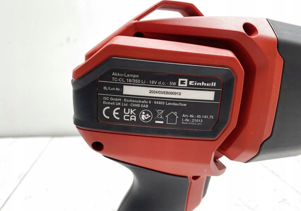 Kondicionierius Einhell LAMPA AKUMULATOROWA TC-CL 18/350 Li – Solo 4514175