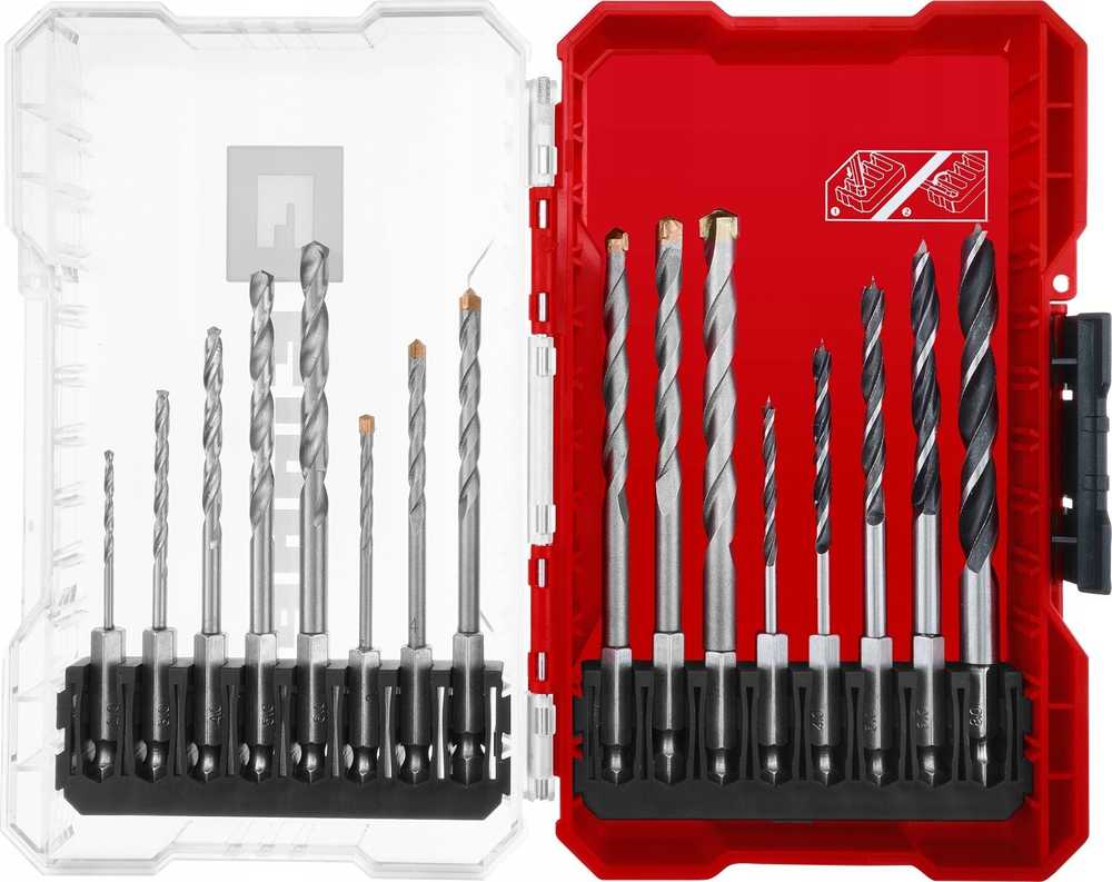 Grąžtų rinkinys EINHELL, 2-8 mm metalui, 3-8 mm mūrui, 16 vnt.